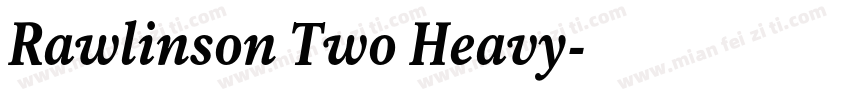 Rawlinson Two Heavy字体转换